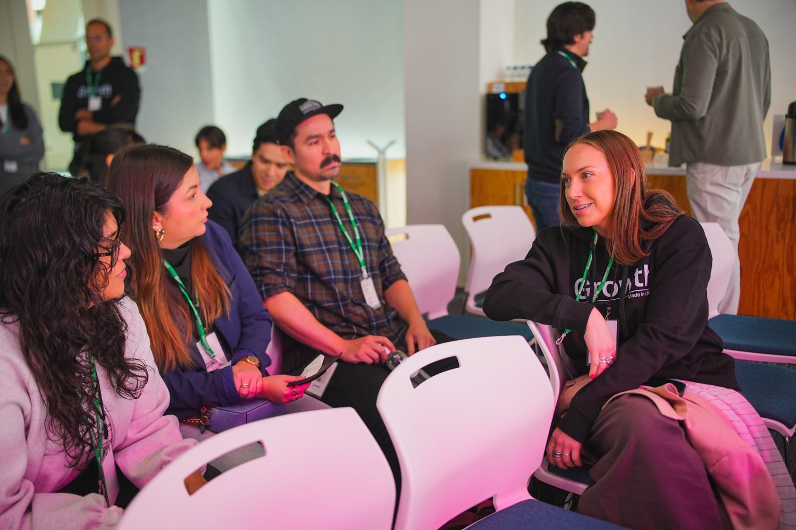 Attendees chatting at GrowthConf 2025